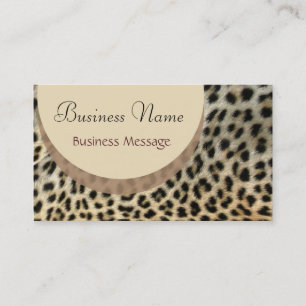 Leopard Print Business Card Template