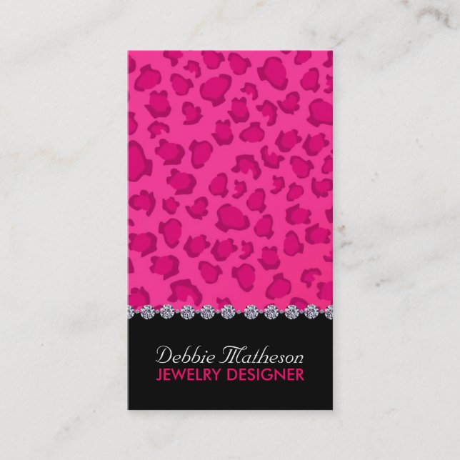 Leopard Print Business Cards (Front)