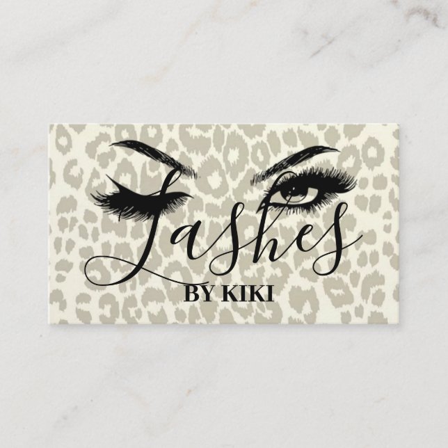 Leopard Print Business Cards (Front)