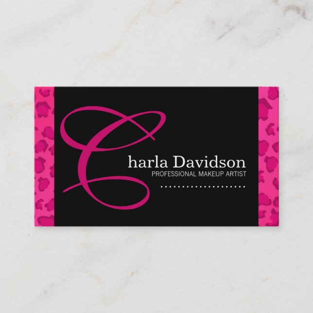 Leopard Print Business Cards (Front)