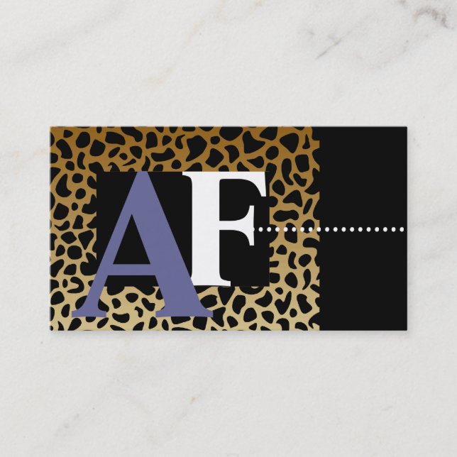 Leopard Print Business Cards (Front)
