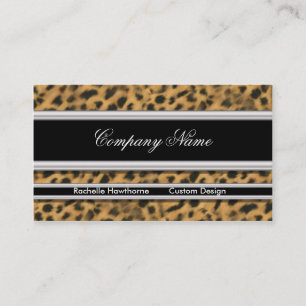 Leopard Print  Business Cards ~ Black
