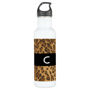 Leopard Print C monogram initials 710 Ml Water Bottle