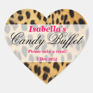 Leopard Print Candy Buffet Sticker