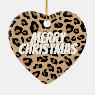 Leopard Print Ceramic Tree Decoration