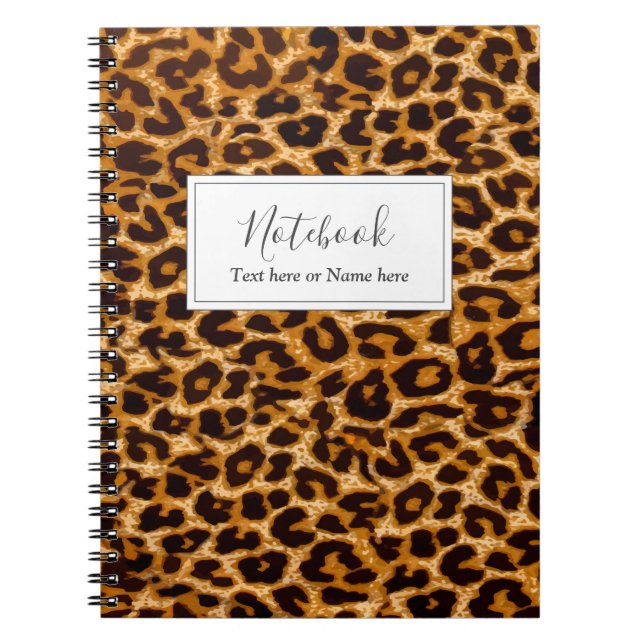 Leopard print cheetah animal print notebook (Front)