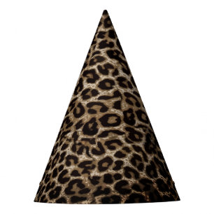 Leopard print cheetah animal print party hat