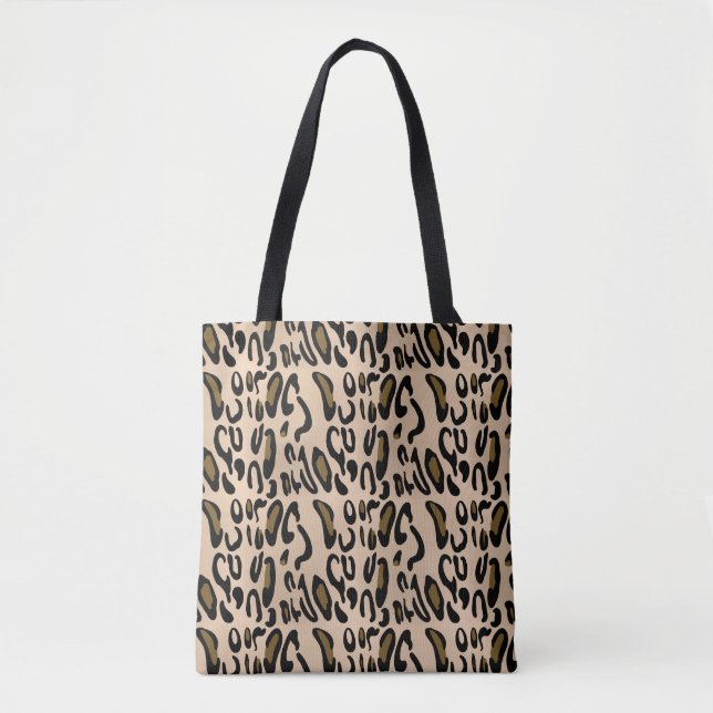 Leopard Print Cheetah Pattern Tote Shopping Bag (Front)