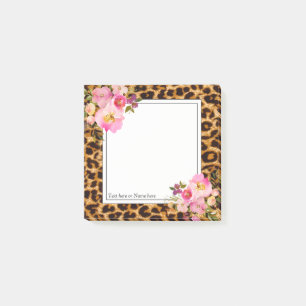 leopard print, cheetah trendy, floral, sweet, post-it notes