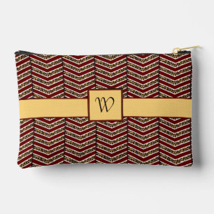 Leopard Print Chevron Accessory Pouch