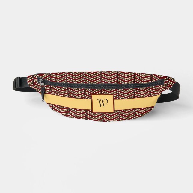 Leopard Print Chevron Bum Bags (Front)