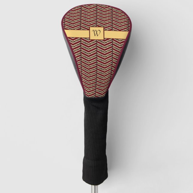 Leopard Print Chevron Driver Cover (Front)