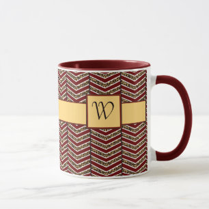 Leopard Print Chevron Mug
