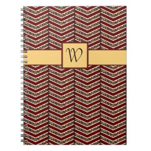 Leopard Print Chevron Notebook