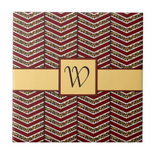 Leopard Print Chevron Tile