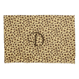Leopard Print - Chocolate Brown and Camel Tan Pillowcase