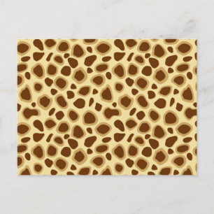 Leopard Print - Chocolate Brown and Camel Tan Postcard