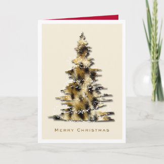 Leopard Print Christmas Tree Holiday Card