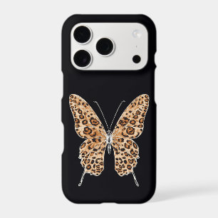 Leopard Print Chrome Butterfly iPhone Case Y2K