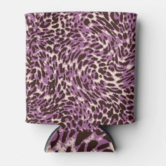 Leopard Print, Classic Animal Pattern. Can Cooler (Front)