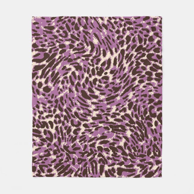 Leopard Print, Classic Animal Pattern. Fleece Blanket (Front)