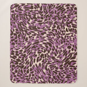 Leopard Print, Classic Animal Pattern. Sherpa Blanket