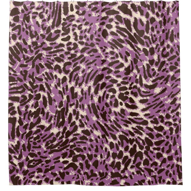 Leopard Print, Classic Animal Pattern. Shower Curtain (Front)