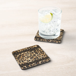 Leopard Print Coaster Set