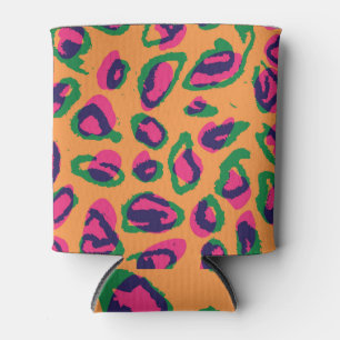 Leopard Print, Colourful Animal Pattern. Can Cooler