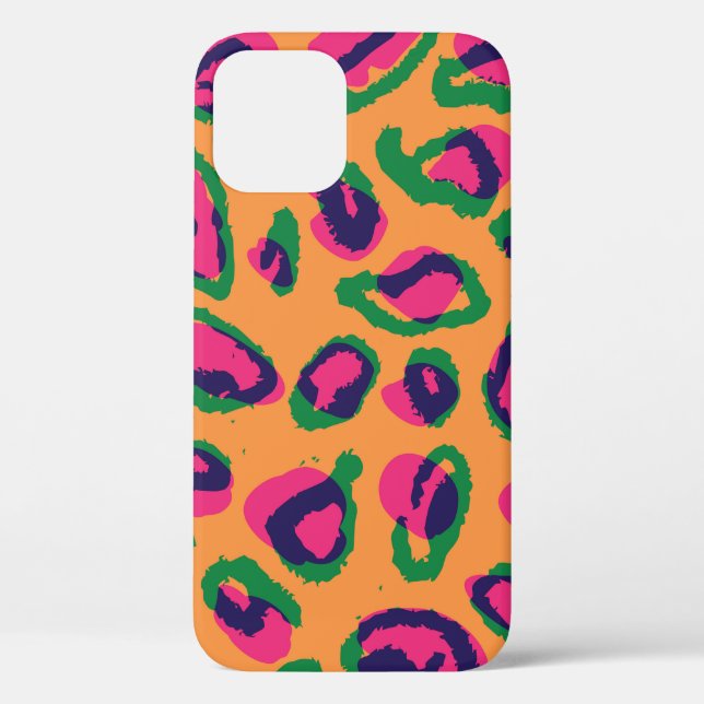 Leopard Print, Colourful Animal Pattern. Case-Mate iPhone Case (Back)