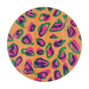 Leopard Print, Colourful Animal Pattern. Cutting Board