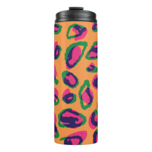Leopard Print, Colourful Animal Pattern. Thermal Tumbler