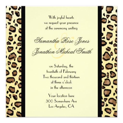 Leopard Print Wedding Invitations 7