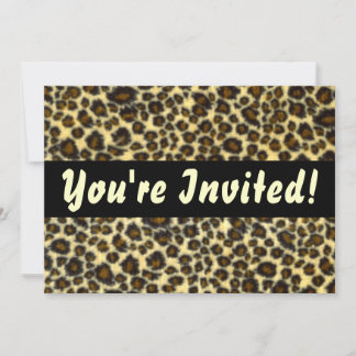 Leopard Print Customisable Invitations