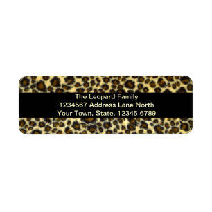 Leopard Print Customisable Return Address Labels