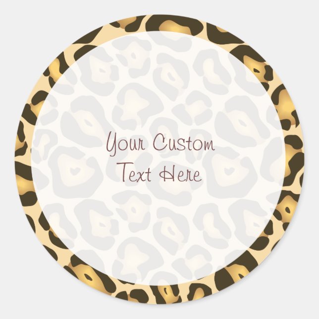 Leopard Print Customisable Sticker (Front)