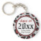 Leopard Print Customised Graduation Keychain red