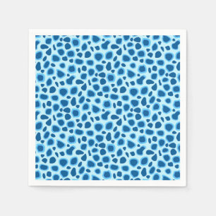 Leopard Print - Dark Cobalt and Sky blue Napkin