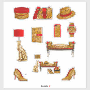 Leopard Print Decals High Fashion Women Planner