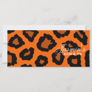 Leopard Print Design Rack Card
