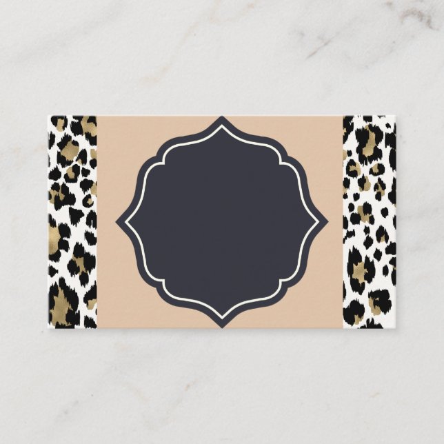 Leopard Print Designer Business/Appt Card (Front)