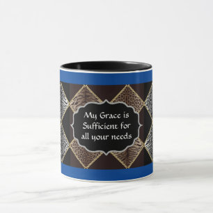 Leopard Print Diamond Design Two-Tone Mug