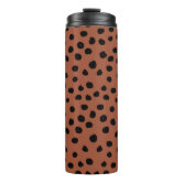 Brown and Beige Leopard Print Thermal Thumbler Thermal Tumbler