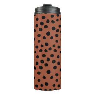Leopard Print Dots Rust Terracotta Cheetah Spots Thermal Tumbler