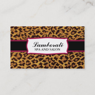 Leopard Print Elegant Modern Classy Professional Business Card