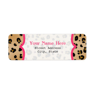 Leopard Print  Fancy Return Address Label