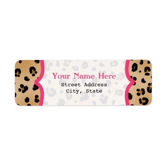Leopard Print Fancy Return Address Label