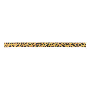 Leopard Print Faux Fur Wild Style Safari Pattern Satin Ribbon