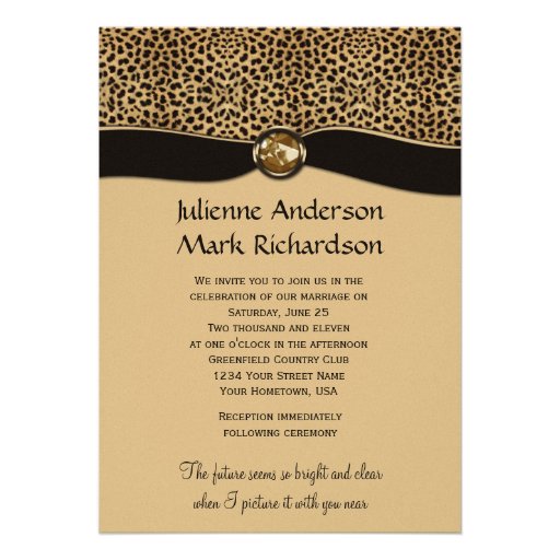 Leopard Print Wedding Invitations 5