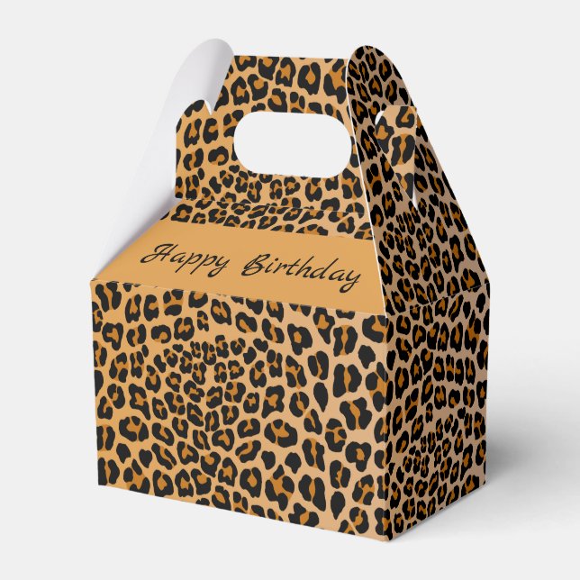 Leopard print favour box (Front Side)
